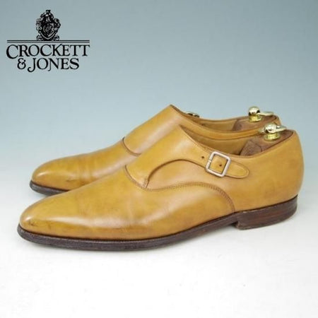★クロケット&ジョーンズ 8E 【★(英)ポールスミス別注/Paul Smith】サイドモンク/カーフ/茶/メンズ/Crockett&Jones★a399