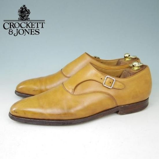 ★クロケット&ジョーンズ 8E 【★(英)ポールスミス別注/Paul Smith】サイドモンク/カーフ/茶/メンズ/Crockett&Jones★a399
