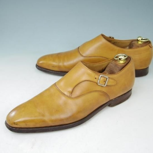 ★クロケット&ジョーンズ 8E 【★(英)ポールスミス別注/Paul Smith】サイドモンク/カーフ/茶/メンズ/Crockett&Jones★a399