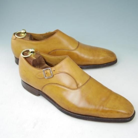 ★クロケット&ジョーンズ 8E 【★(英)ポールスミス別注/Paul Smith】サイドモンク/カーフ/茶/メンズ/Crockett&Jones★a399