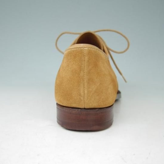 極美品★クロケット&ジョーンズ7D【★Tomorrowland/トゥモローランド別注】プレーントゥ/Vフロント/スエード/茶/Crockett&Jones★a400