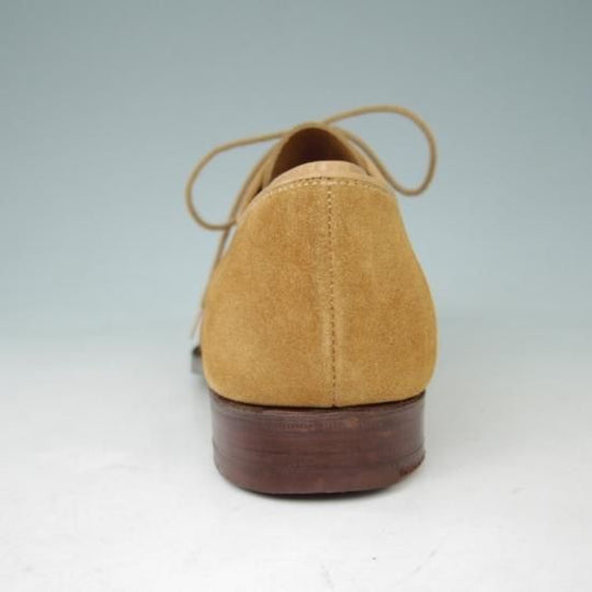 極美品★クロケット&ジョーンズ7D【★Tomorrowland/トゥモローランド別注】プレーントゥ/Vフロント/スエード/茶/Crockett&Jones★a400
