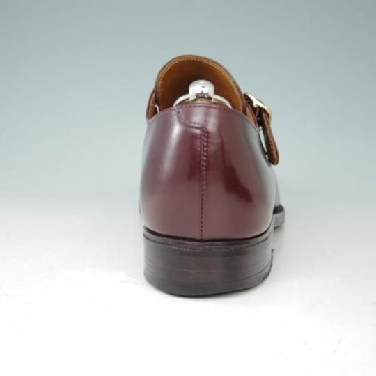 美品★クロケット&ジョーンズ 7.5E【★ユナイテッドアローズ/UNITED ARROWS別注】GROSVENOR/モンクストラップ/カーフ/赤茶/Crockett&Jones★a401