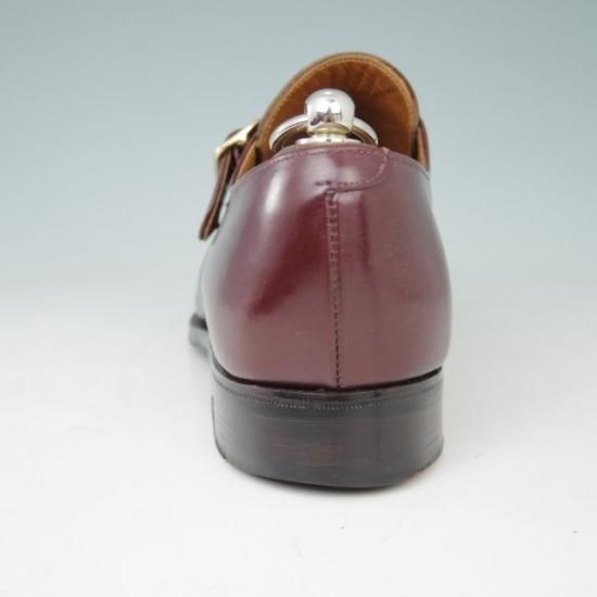 美品★クロケット&ジョーンズ 7.5E【★ユナイテッドアローズ/UNITED ARROWS別注】GROSVENOR/モンクストラップ/カーフ/赤茶/Crockett&Jones★a401
