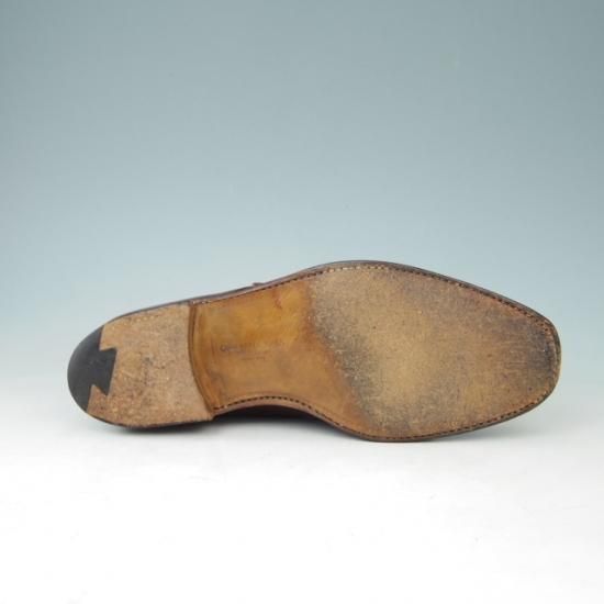 美品★クロケット&ジョーンズ 7.5E【★ユナイテッドアローズ/UNITED ARROWS別注】GROSVENOR/モンクストラップ/カーフ/赤茶/Crockett&Jones★a401