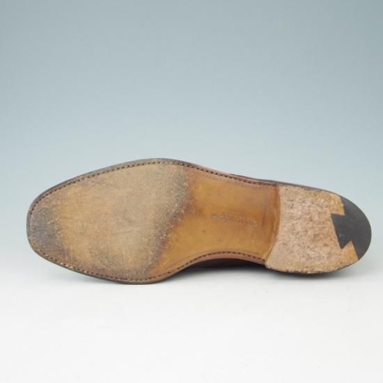 美品★クロケット&ジョーンズ 7.5E【★ユナイテッドアローズ/UNITED ARROWS別注】GROSVENOR/モンクストラップ/カーフ/赤茶/Crockett&Jones★a401