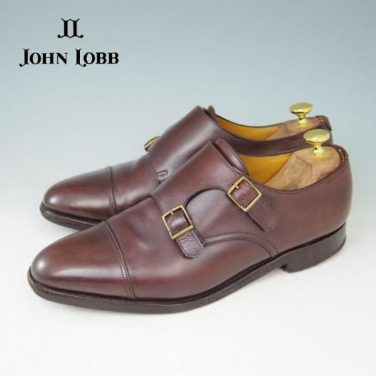 ★ジョンロブ 9EE【定価￥206,800-★WILLIAM/ウィリアム】9795ラスト/ダブルモンク/カーフ/赤茶/メンズ/JOHN LOBB★a403
