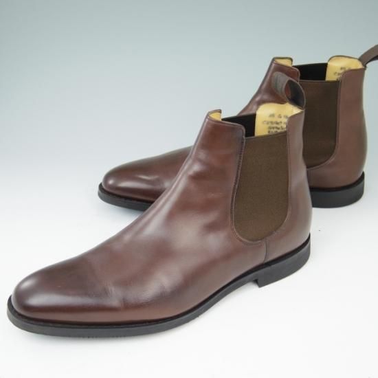 極美品★チャーチ85G/UK8.5【★サイドゴアブーツ/ELY】138ラスト/カーフ/黒/4都市ロゴ/メンズ/Church's★a411