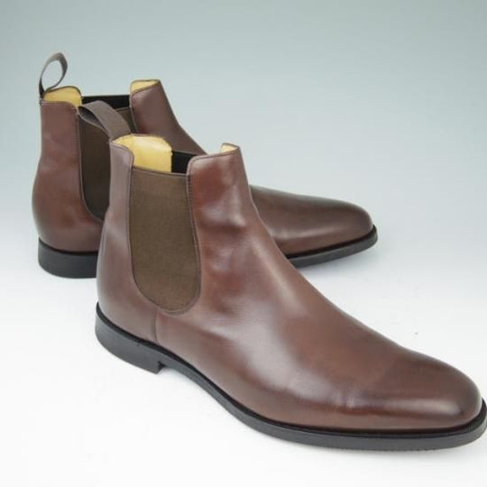 極美品★チャーチ85G/UK8.5【★サイドゴアブーツ/ELY】138ラスト/カーフ/黒/4都市ロゴ/メンズ/Church's★a411