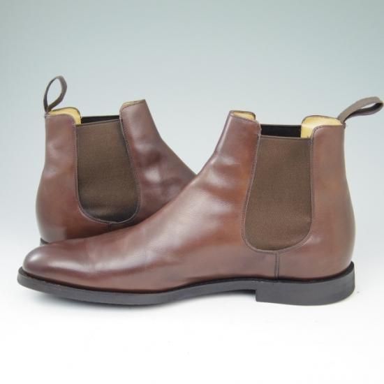 極美品★チャーチ85G/UK8.5【★サイドゴアブーツ/ELY】138ラスト/カーフ/黒/4都市ロゴ/メンズ/Church's★a411