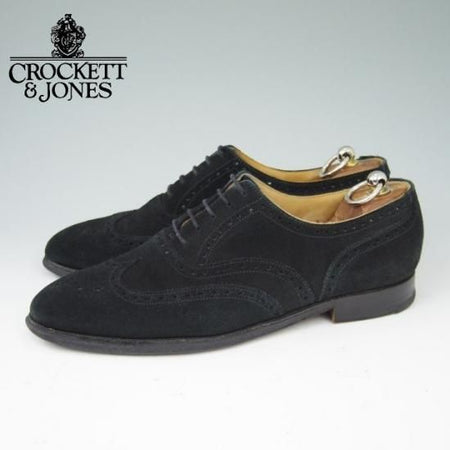 ★クロケット&ジョーンズ 7E【★シップス/SHIPS別注】FINSBURY/341ラスト/スエード/黒/メンズ/Crockett&Jones★a415