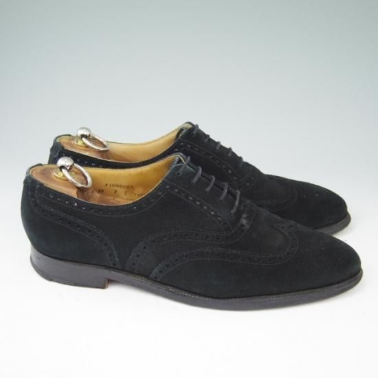 ★クロケット&ジョーンズ 7E【★シップス/SHIPS別注】FINSBURY/341ラスト/スエード/黒/メンズ/Crockett&Jones★a415