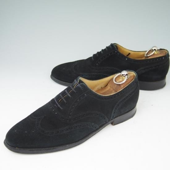 ★クロケット&ジョーンズ 7E【★シップス/SHIPS別注】FINSBURY/341ラスト/スエード/黒/メンズ/Crockett&Jones★a415
