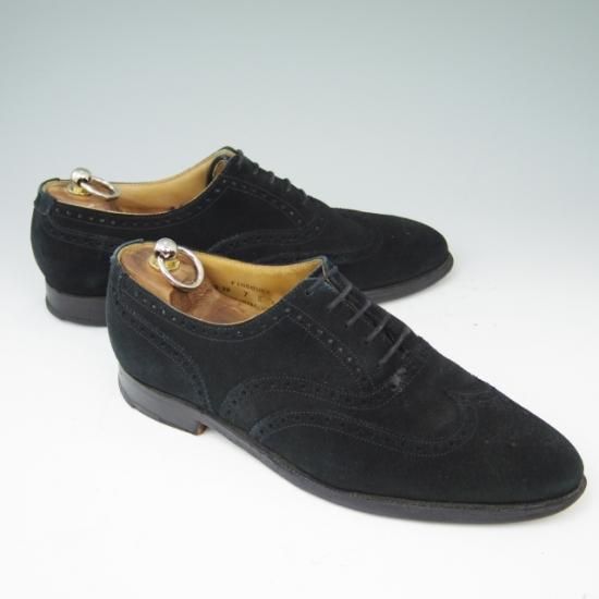 ★クロケット&ジョーンズ 7E【★シップス/SHIPS別注】FINSBURY/341ラスト/スエード/黒/メンズ/Crockett&Jones★a415