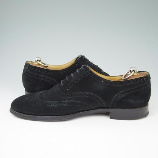 ★クロケット&ジョーンズ 7E【★シップス/SHIPS別注】FINSBURY/341ラスト/スエード/黒/メンズ/Crockett&Jones★a415