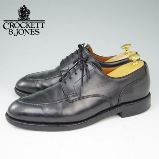 ★クロケット&ジョーンズ UK7/US7.5D【★(米)ラルフローレン別注/POLO Ralph Lauren】Uチップ/カーフ/黒/メンズ/Crockett&Jones★a417