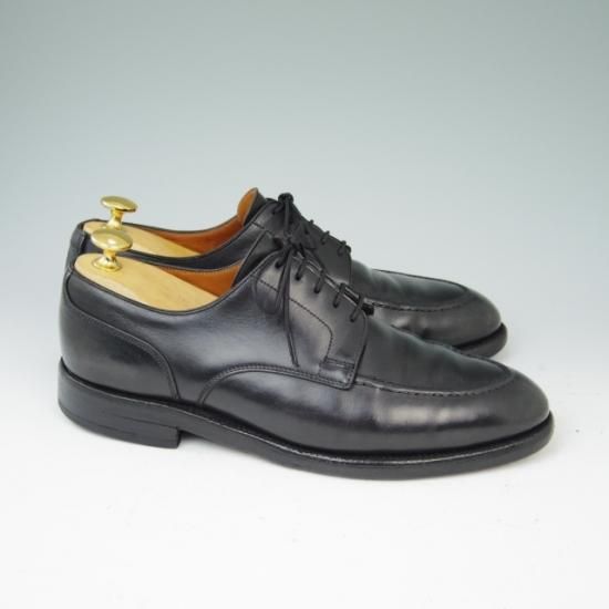 ★クロケット&ジョーンズ UK7/US7.5D【★(米)ラルフローレン別注/POLO Ralph Lauren】Uチップ/カーフ/黒/メンズ/Crockett&Jones★a417