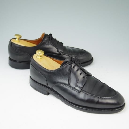 ★クロケット&ジョーンズ UK7/US7.5D【★(米)ラルフローレン別注/POLO Ralph Lauren】Uチップ/カーフ/黒/メンズ/Crockett&Jones★a417