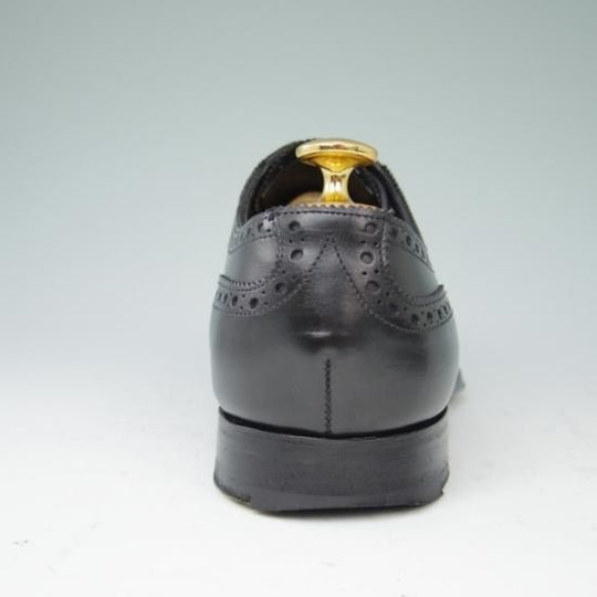 美品★エドワードグリーン 6.5E【定価￥174,900-★カドガン/CADOGAN/202ラスト】セミブローグ/カーフ/黒/メンズ/EDWARD GREEN★a419