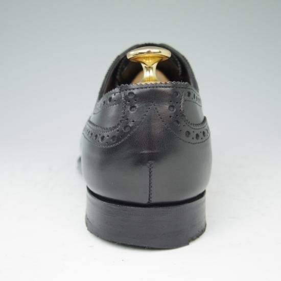 美品★エドワードグリーン 6.5E【定価￥174,900-★カドガン/CADOGAN/202ラスト】セミブローグ/カーフ/黒/メンズ/EDWARD GREEN★a419
