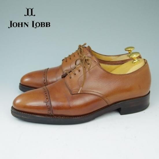 ★ジョンロブ 7E【★8695ラスト/RUSSEL】ラッセル/パンチドキャップトゥ/カーフ/茶/JOHN LOBB★a421