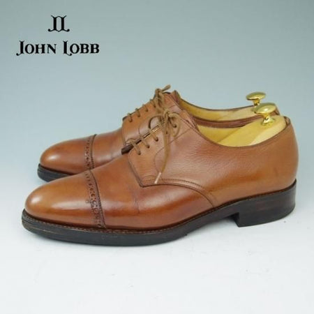 ★ジョンロブ 7E【★8695ラスト/RUSSEL】ラッセル/パンチドキャップトゥ/カーフ/茶/JOHN LOBB★a421