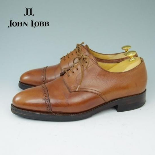 ★ジョンロブ 7E【★8695ラスト/RUSSEL】ラッセル/パンチドキャップトゥ/カーフ/茶/JOHN LOBB★a421