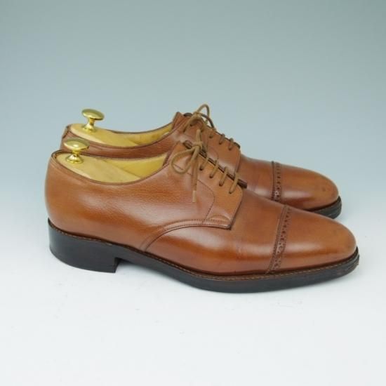 ★ジョンロブ 7E【★8695ラスト/RUSSEL】ラッセル/パンチドキャップトゥ/カーフ/茶/JOHN LOBB★a421