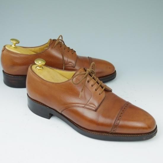 ★ジョンロブ 7E【★8695ラスト/RUSSEL】ラッセル/パンチドキャップトゥ/カーフ/茶/JOHN LOBB★a421