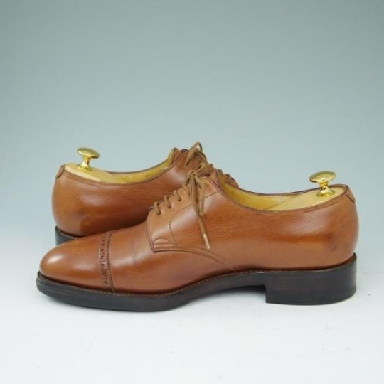 ★ジョンロブ 7E【★8695ラスト/RUSSEL】ラッセル/パンチドキャップトゥ/カーフ/茶/JOHN LOBB★a421