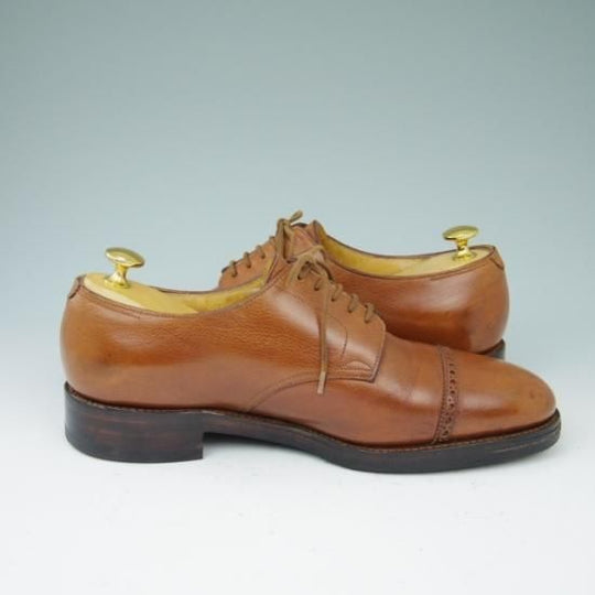 ★ジョンロブ 7E【★8695ラスト/RUSSEL】ラッセル/パンチドキャップトゥ/カーフ/茶/JOHN LOBB★a421