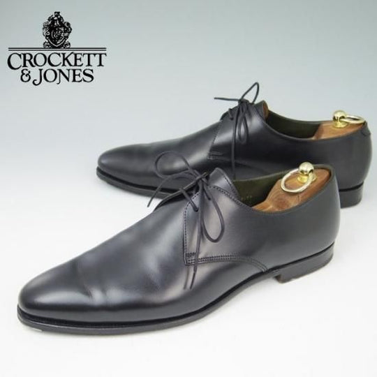 極美品★クロケット&ジョーンズ 8.5E【貴重★360ラスト/トレーディングポスト別注/CRAWLEY】プレーントゥ/カーフ/薄茶/Crockett&Jones★a430