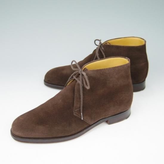 極美品★クロケット&ジョーンズ 5.5E【★チャートシー/CHERTSEY】チャッカブーツ/224ラスト/スエード/濃茶/Crockett&Jones★a432