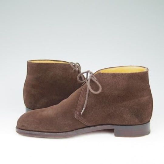 極美品★クロケット&ジョーンズ 5.5E【★チャートシー/CHERTSEY】チャッカブーツ/224ラスト/スエード/濃茶/Crockett&Jones★a432