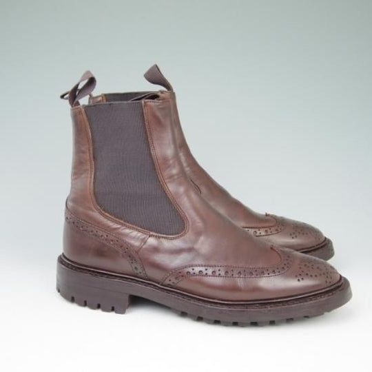 極上★トリッカーズ SIZE 7.5【★サイドゴアブーツ/コマンドソール仕様】カーフ/濃茶/Tricker's★a435