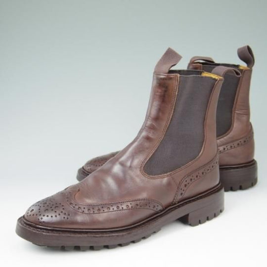 極上★トリッカーズ SIZE 7.5【★サイドゴアブーツ/コマンドソール仕様】カーフ/濃茶/Tricker's★a435