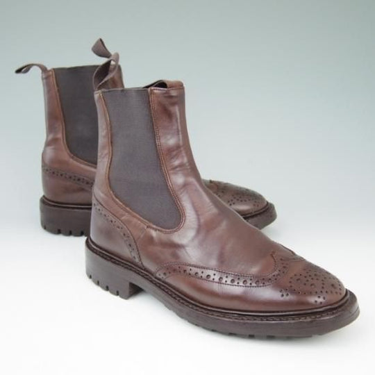 極上★トリッカーズ SIZE 7.5【★サイドゴアブーツ/コマンドソール仕様】カーフ/濃茶/Tricker's★a435