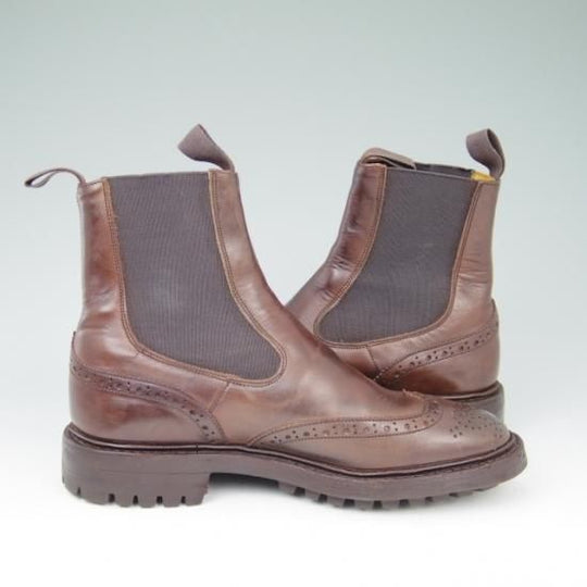 極上★トリッカーズ SIZE 7.5【★サイドゴアブーツ/コマンドソール仕様】カーフ/濃茶/Tricker's★a435