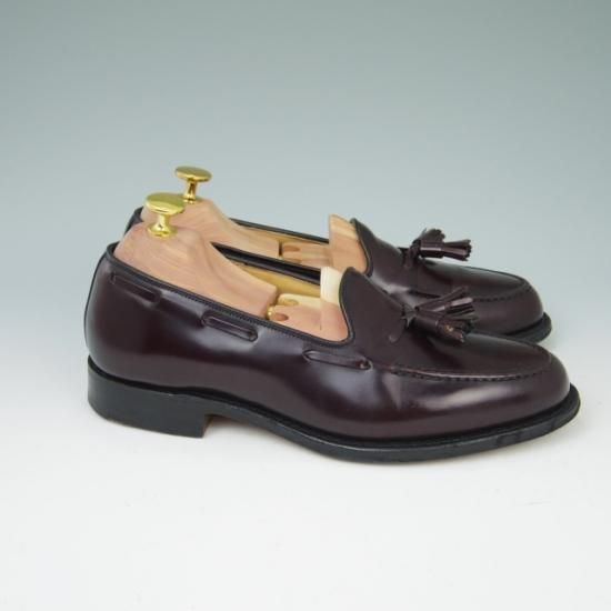 極美品★チャーチ60F/UK6【★ポリッシュドバインダーカーフ/KEATS 2/キーツ2】5都市ロゴ/93ラスト/タッセルローファー/Church's★a436