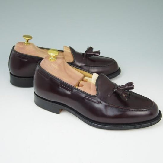 極美品★チャーチ60F/UK6【★ポリッシュドバインダーカーフ/KEATS 2/キーツ2】5都市ロゴ/93ラスト/タッセルローファー/Church's★a436