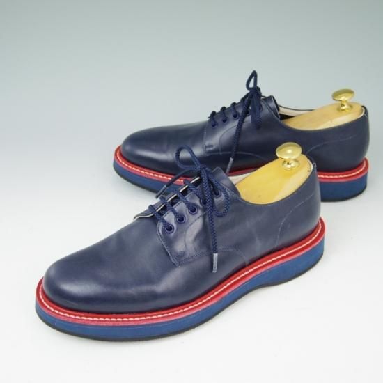 極美品★チャーチ 60F/UK6【貴重モデル★STRATFORD/142ラスト】プレーントゥ/カーフ/紺/メンズ/Church's★a438