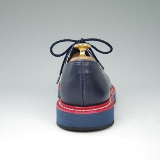 極美品★チャーチ 60F/UK6【貴重モデル★STRATFORD/142ラスト】プレーントゥ/カーフ/紺/メンズ/Church's★a438