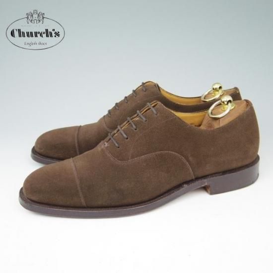 美品★チャーチ 80F/UK8【貴重★コンサル同仕様/100ラスト】Aberdeen/ストレートチップ/スエード/茶★a448