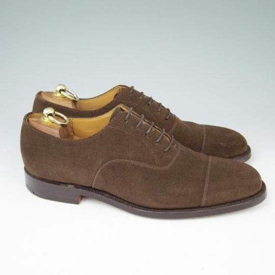 美品★チャーチ 80F/UK8【貴重★コンサル同仕様/100ラスト】Aberdeen/ストレートチップ/スエード/茶★a448