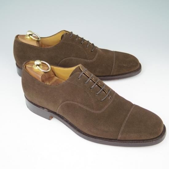 美品★チャーチ 80F/UK8【貴重★コンサル同仕様/100ラスト】Aberdeen/ストレートチップ/スエード/茶★a448