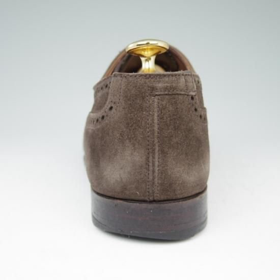 ★クロケット&ジョーンズ 6.5D【★ハンドグレード/WELBECK】セミブローグ/スエード/濃茶/Crockett&Jones★a450
