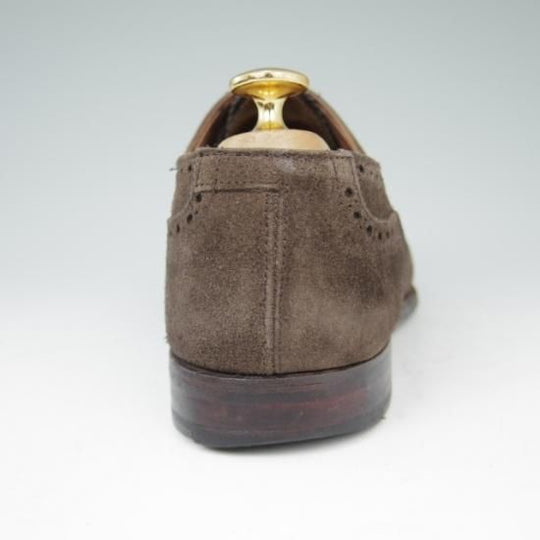 ★クロケット&ジョーンズ 6.5D【★ハンドグレード/WELBECK】セミブローグ/スエード/濃茶/Crockett&Jones★a450