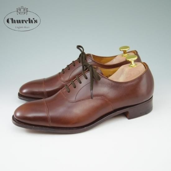 未使用★チャーチ 60D/UK6【旧チャーチ★CONSUL/コンサル/73ラスト】3都市ロゴ/ストレートチップ/カーフ/茶/Church's★a466