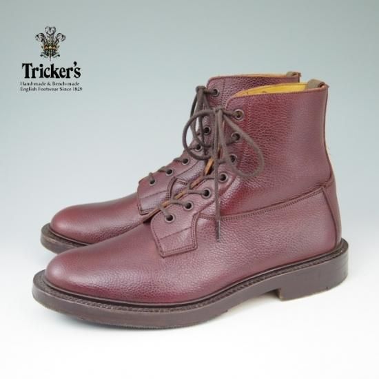 極美品★トリッカーズ 8【貴重★BURFORD/プレーントゥブーツ/SUPER BOOTS】カーフ/茶/メンズ/Tricker's★a468