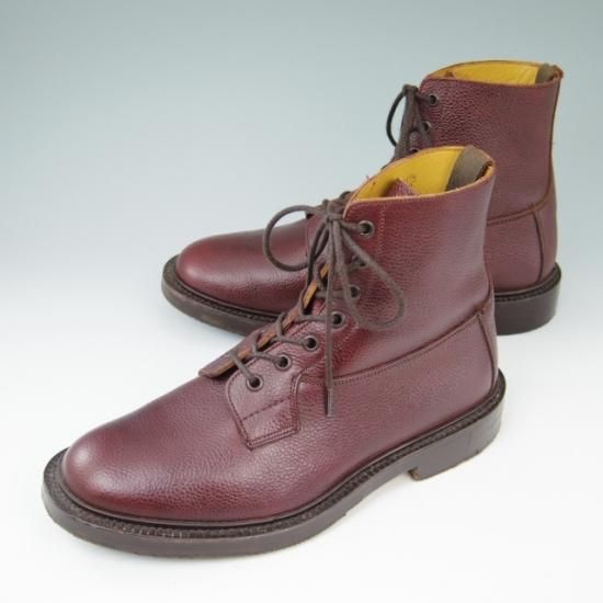 極美品★トリッカーズ 8【貴重★BURFORD/プレーントゥブーツ/SUPER BOOTS】カーフ/茶/メンズ/Tricker's★a468